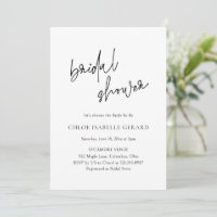 Classic Black and White Elegant Bridal Shower