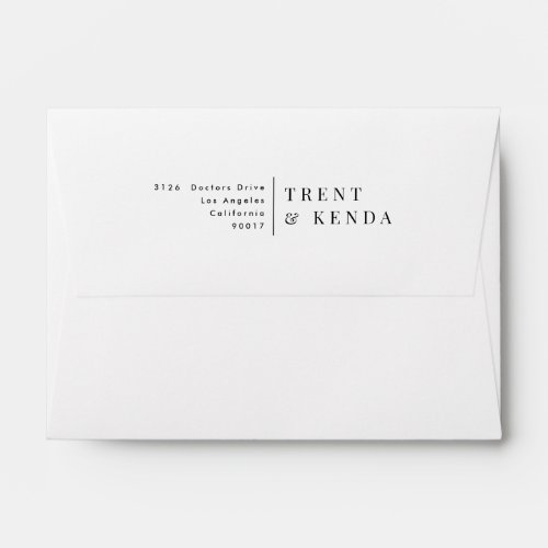 Classic Black and White Elegant Invitation Envelope
