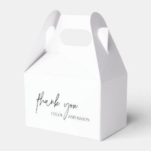 Classic Black and White Elegant Wedding Favor Boxes