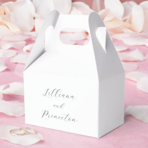 Classic Black and White Elegant Wedding Favor Boxes
