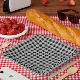 Classic Black and White Gingham Farmhouse Paper Plates