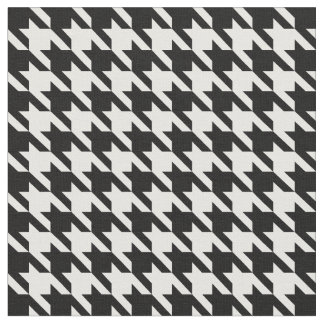 Classic Black and White Houndstooth Fabric
