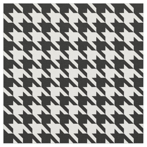 Classic Black and White Houndstooth Fabric