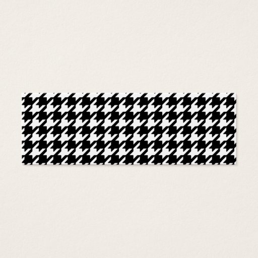 Customizable Classic Black and White Houndstooth Pattern Business Card