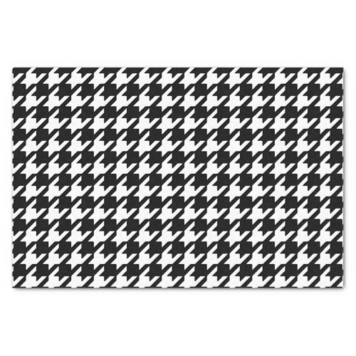 Classic Black and White Houndstooth Pattern Tissue Paper