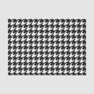 Classic Black and White Houndstooth Pattern Tissue Paper