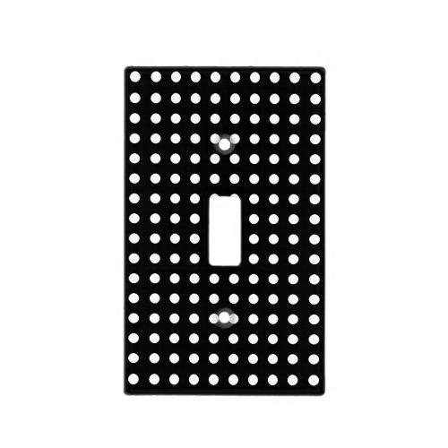 Classic Black and White Large Polka Dots Light Switch Cover