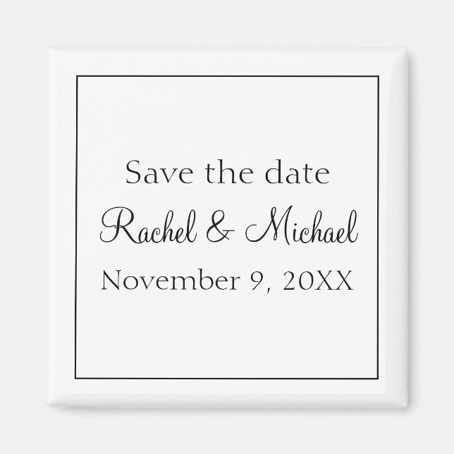 Classic Black and White Magnet (Front)