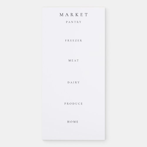 Classic Black and White Market Shopping List Magnetic Notepad