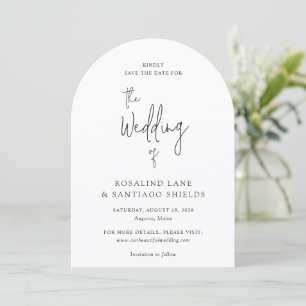 Classic Black and White Modern Wedding Save The Date