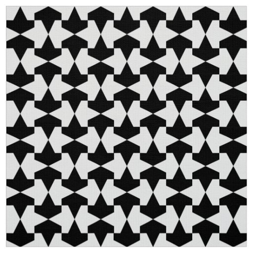 Classic Black and White Muslim Mamluks Pattern Fabric