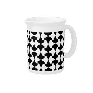 Classic Black and White Muslim Mamluks Pattern Pitcher