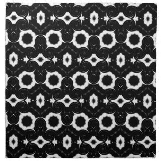 classic black and white pattern cloth napkin
