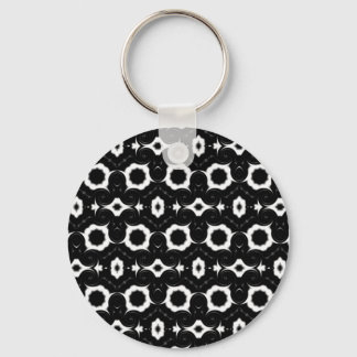 classic Black and white pattern keychain