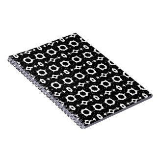 classic black and white pattern notebook
