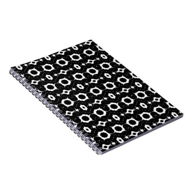 classic black and white pattern notebook (Right Side)