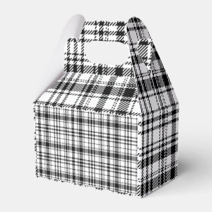 Classic Black and White Plaid Favor Boxes
