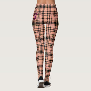  Classic Black and White Plaid  Leggings
