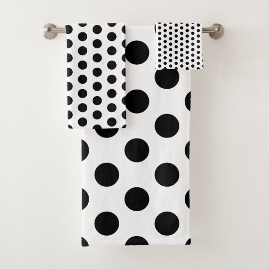 polka dot bath towels