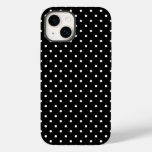 Classic Black And White Polka Dot Pattern 14 Case-mate Iphone 14 Case at Zazzle