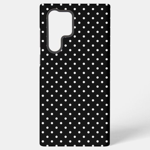 Classic Black and White Polka Dot Pattern Samsung Galaxy S22 Ultra Case