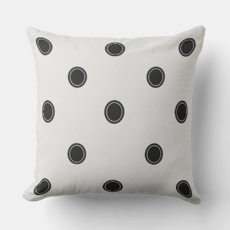 Classic Black and White Polka Dot Pillow