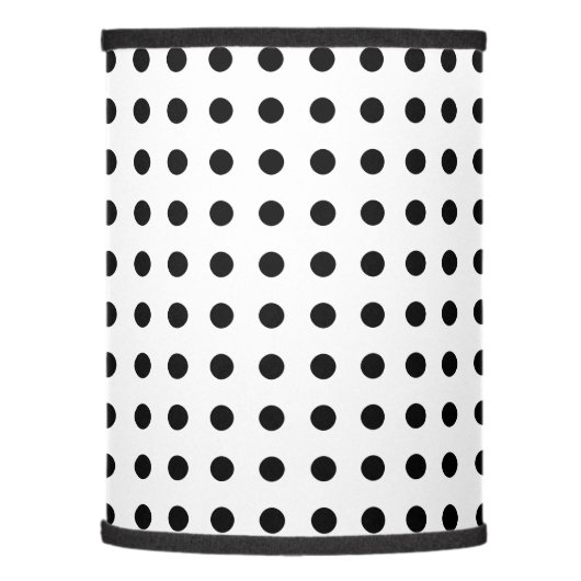 Classic black and white polka dots lamp shade (Left)