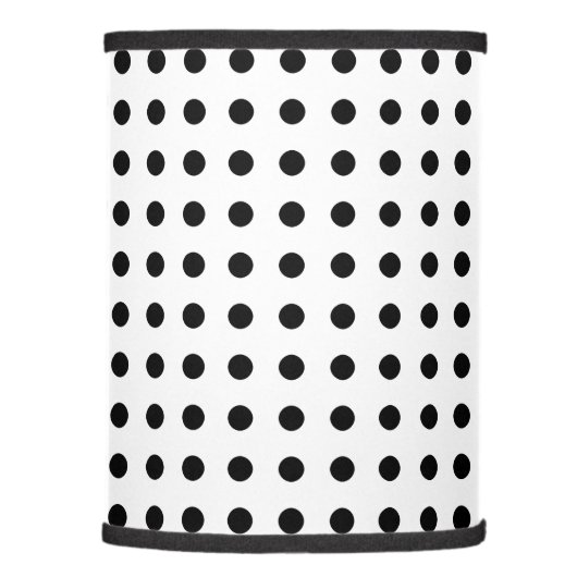 Classic black and white polka dots lamp shade (Right)
