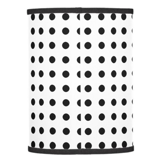 Classic black and white polka dots lamp shade (Back)