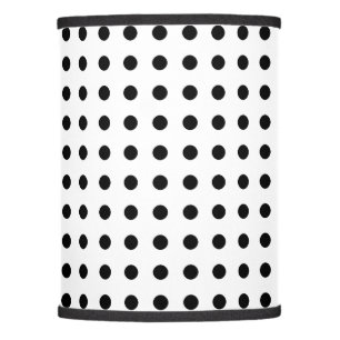 Classic black and white polka dots lamp shade