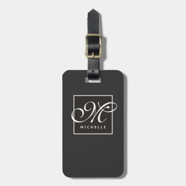 Classic Black and White Script Monogram