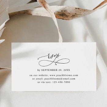 Classic Black And White Small Wedding Rsvp Cards by PeachBloome at Zazzle