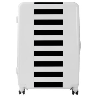 Classic Black and White Striped Pattern Luggage