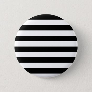Classic Black And White Stripes Button by EnchantedDreamer at Zazzle