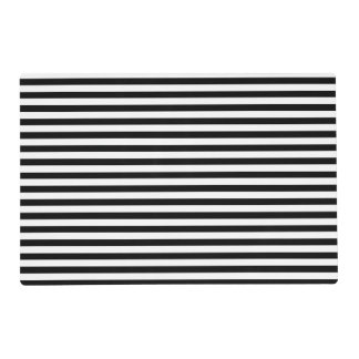 Classic Black and White Stripes Placemat