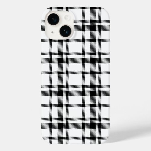 Classic Black and White Tartan Plaid Pattern Case_Mate iPhone 14 Case