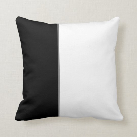 Classic black and white throw pillow
