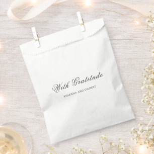 Classic Black and White Timeless Wedding Favor Bag