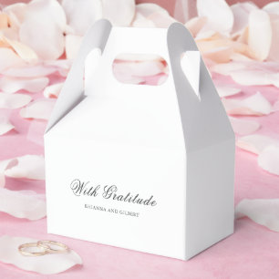 Classic Black and White Timeless Wedding Favor Boxes