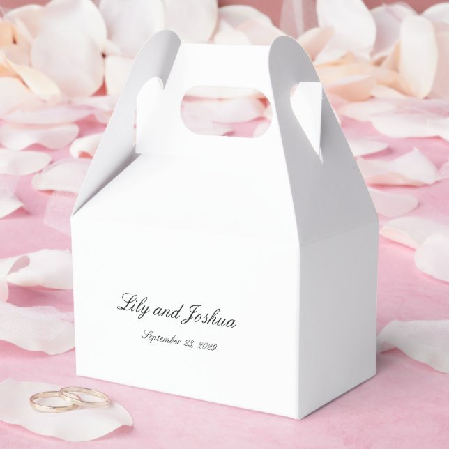 Classic Black and White Timeless Wedding Favor Boxes (Wedding)
