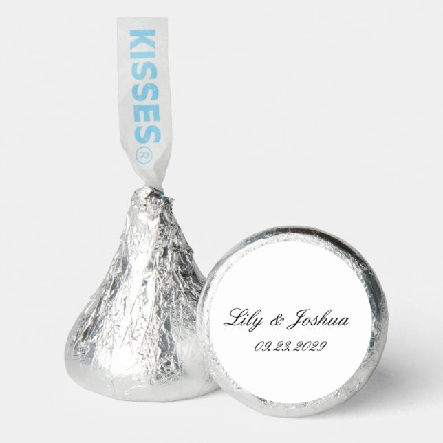 Classic Black and White Timeless Wedding Hershey®'s Kisses® (Front)