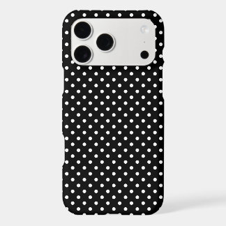 Classic Black and White Tiny Polka Dot Pattern iPhone 17 Pro Max Case