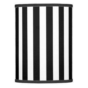 Classic Black and White Vertical Stripes Lamp Shade