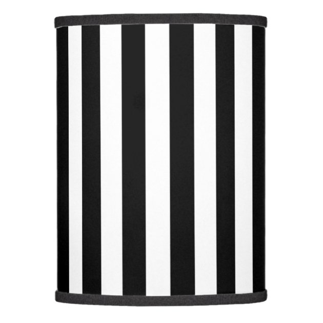 black and white vertical striped lamp shade