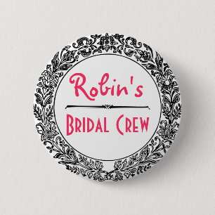 Classic Black And White Vintage Button