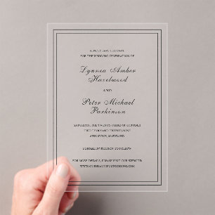 Classic Black and White Wedding Save the Date