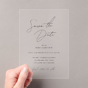 Classic Black and White Wedding Save the Date