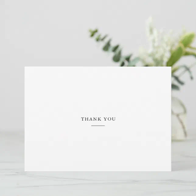 Classic Black and White Wedding Thank You Card | Zazzle