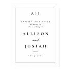 Classic Black and White Wedding Welcome