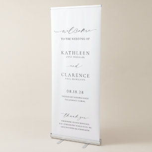 Classic Black and White Wedding Welcome Sign